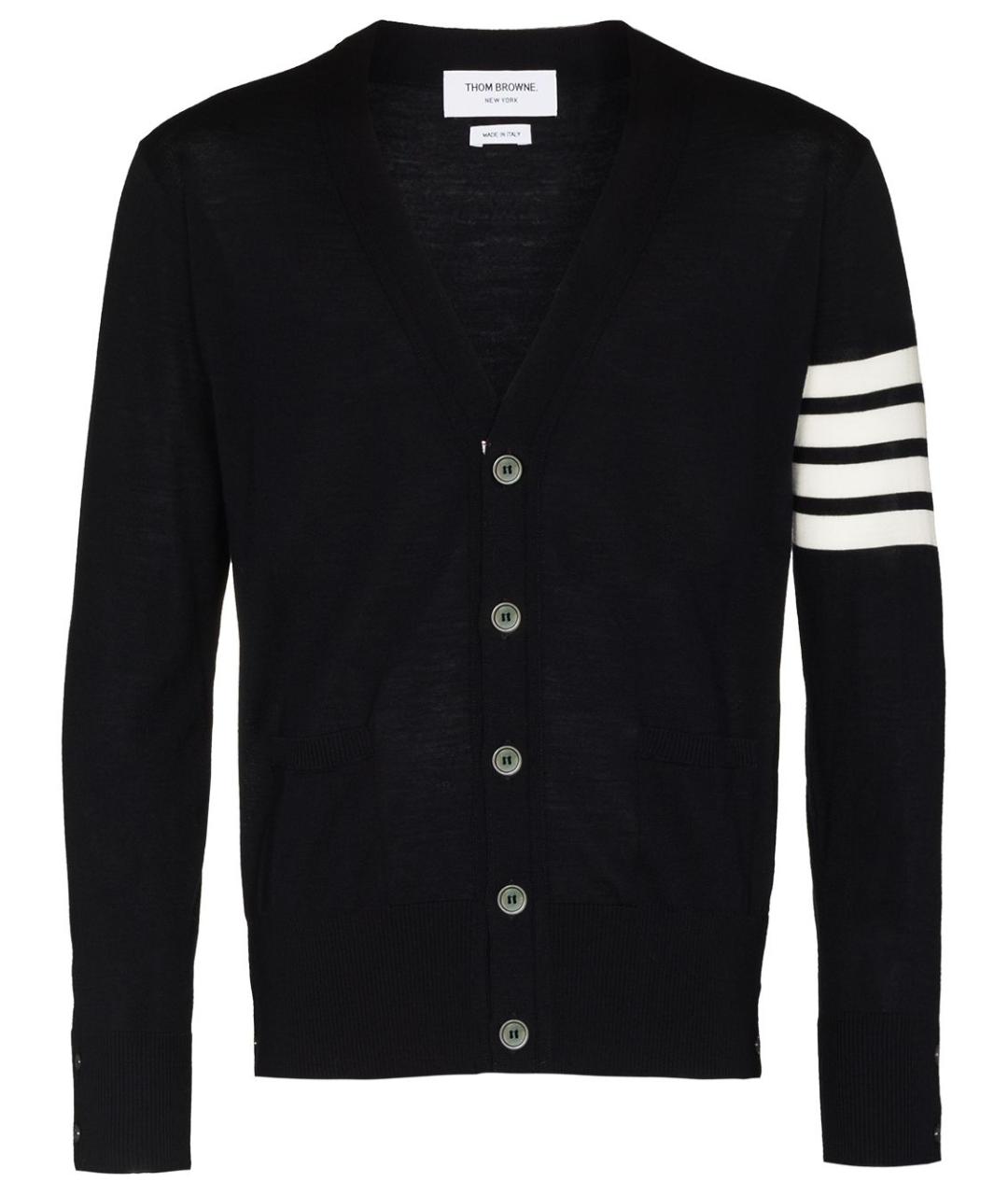 THOM BROWNE Синий шерстяной кардиган, фото 1