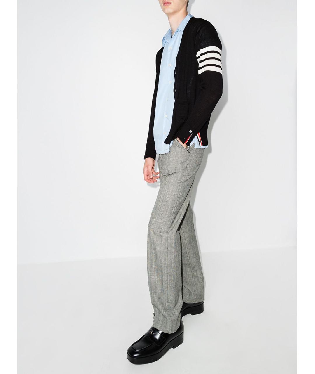 THOM BROWNE Синий шерстяной кардиган, фото 4