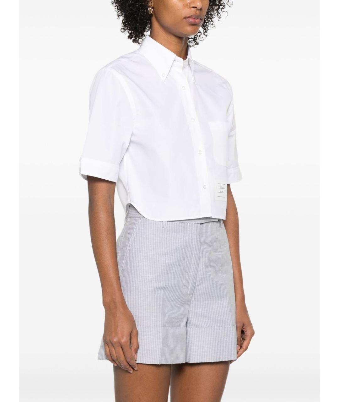 THOM BROWNE Белая хлопковая рубашка, фото 4