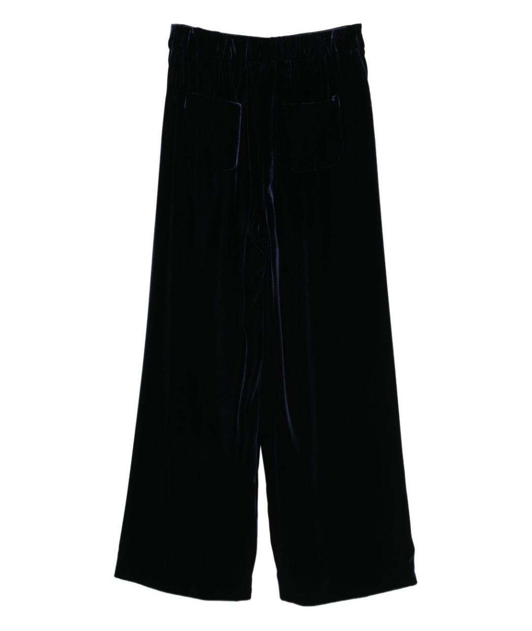 EMPORIO ARMANI Синие вискозные прямые брюки, фото 3