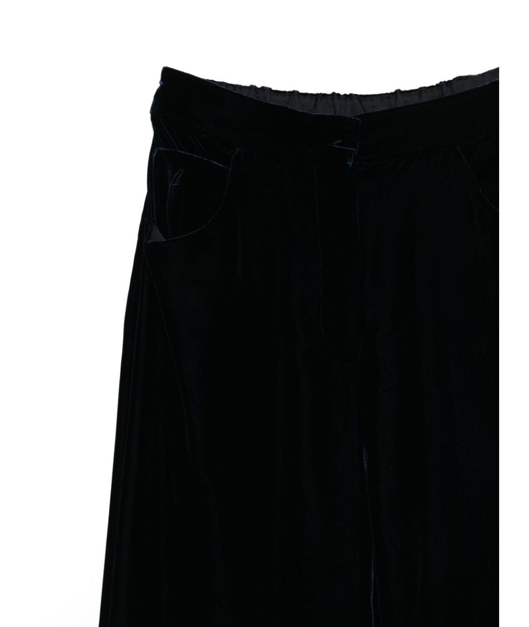 EMPORIO ARMANI Синие вискозные прямые брюки, фото 2