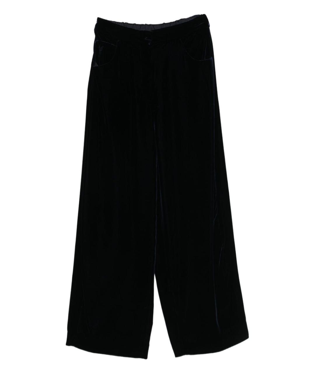 EMPORIO ARMANI Синие вискозные прямые брюки, фото 1