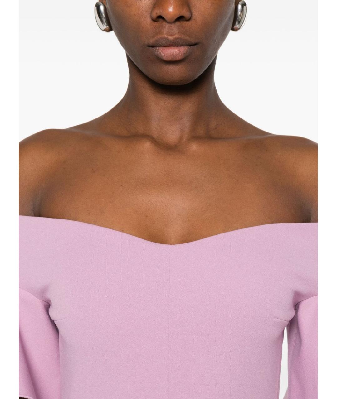 SOLACE LONDON Розовое полиэстеровое вечернее платье, фото 5