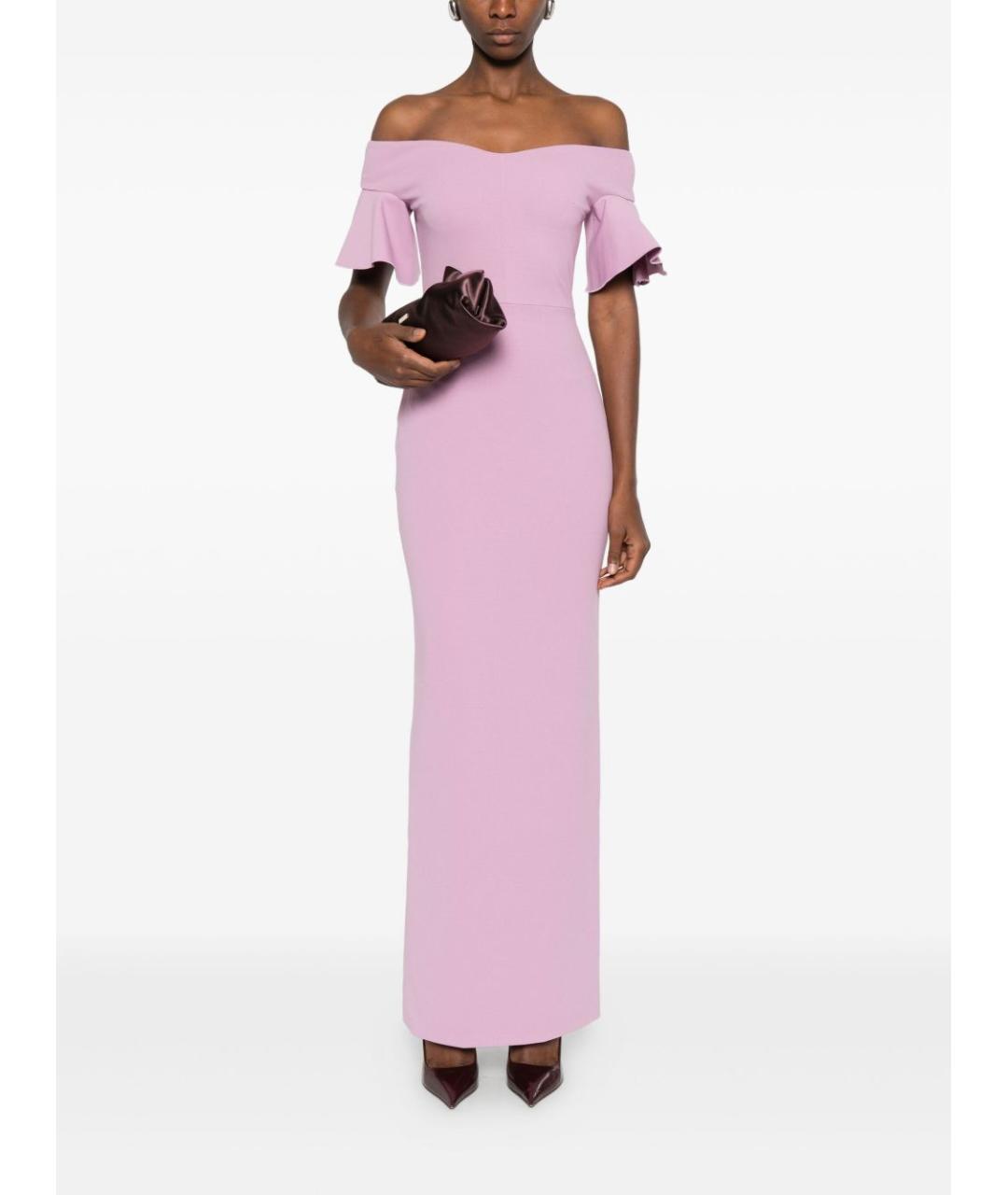 SOLACE LONDON Розовое полиэстеровое вечернее платье, фото 3
