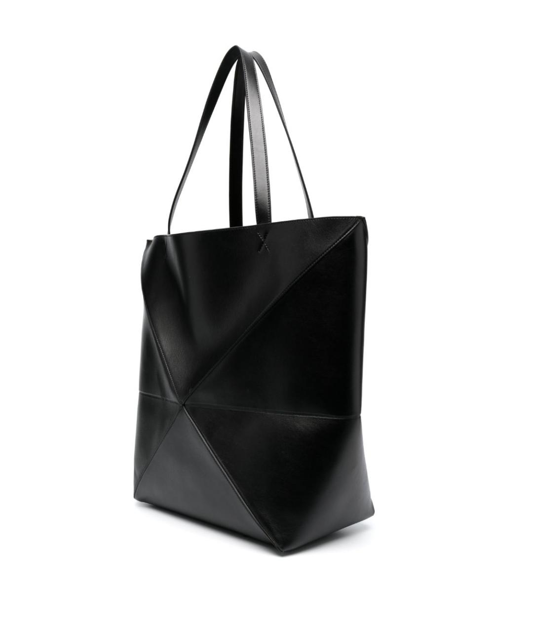 LOEWE Черная кожаная сумка тоут, фото 5