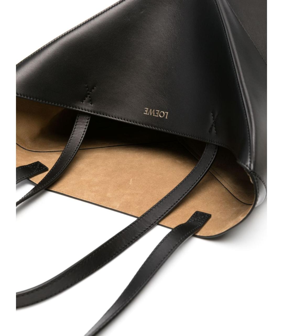 LOEWE Черная кожаная сумка тоут, фото 5