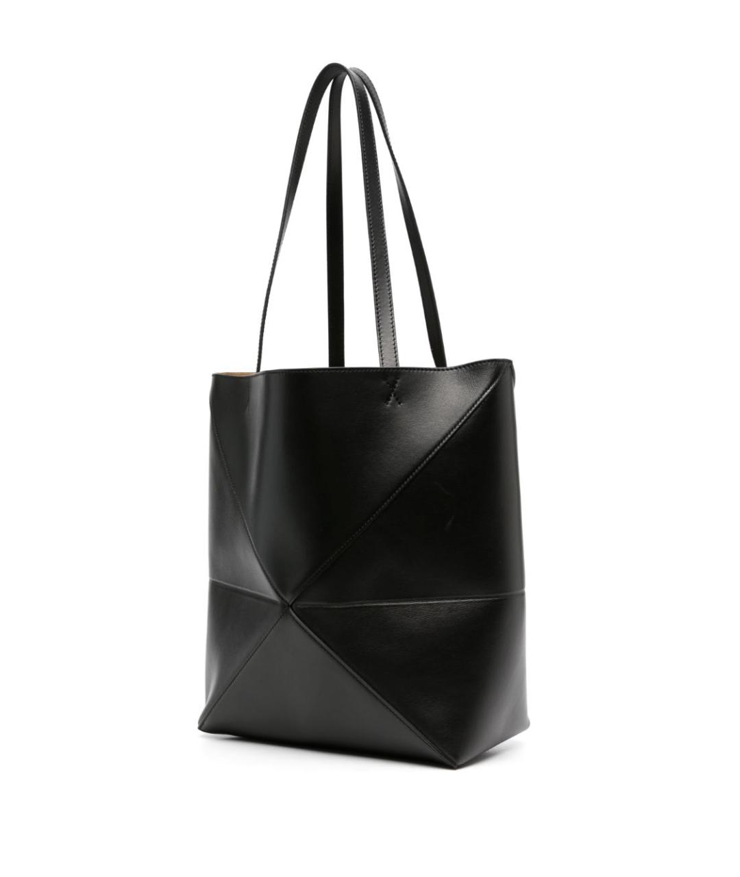 LOEWE Черная кожаная сумка тоут, фото 3