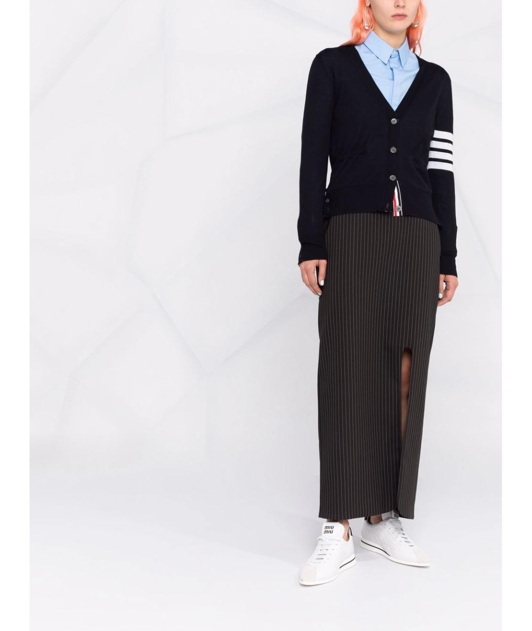 THOM BROWNE Синий шерстяной кардиган, фото 6