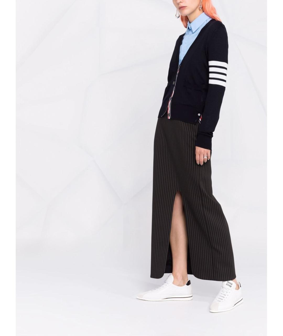 THOM BROWNE Синий шерстяной кардиган, фото 3