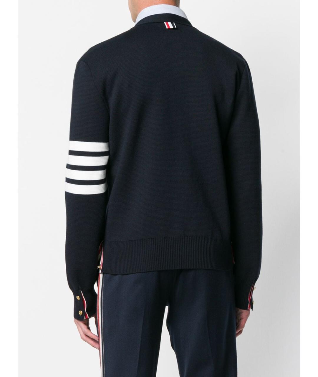 THOM BROWNE Синий хлопковый кардиган, фото 4