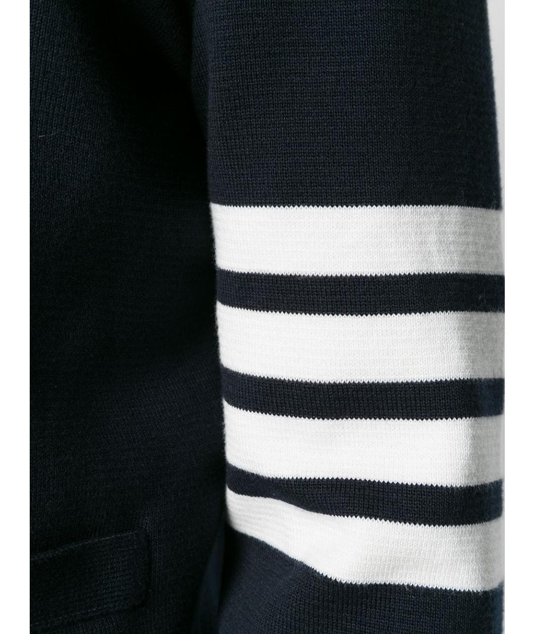 THOM BROWNE Синий хлопковый кардиган, фото 5