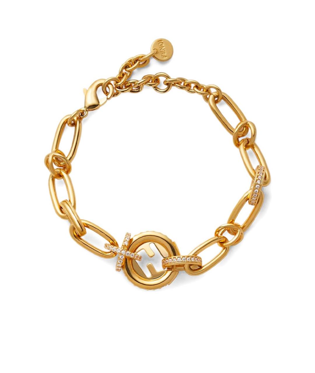 FENDI Золотой латунный браслет, фото 1