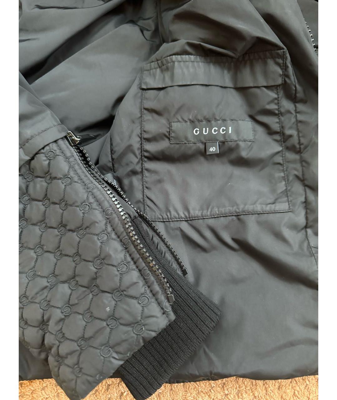 GUCCI Черная полиэстеровая куртка, фото 4
