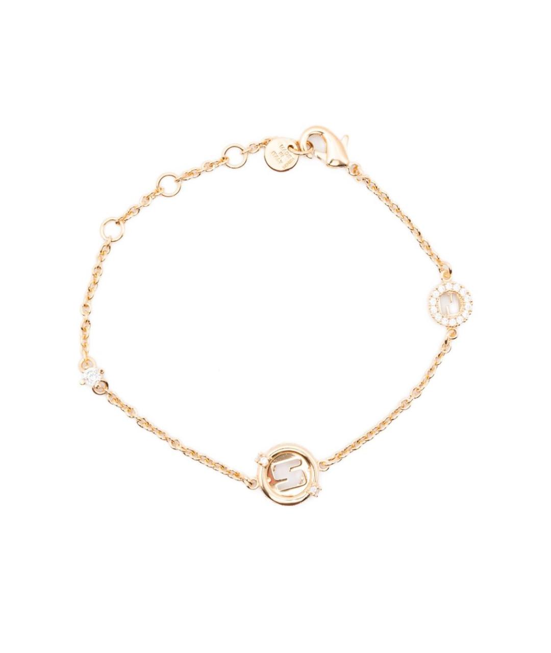 FENDI Золотой латунный браслет, фото 1