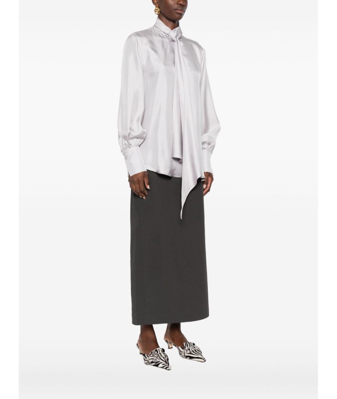 ARCHIVIO 67 Серая шелковая рубашка, фото 4