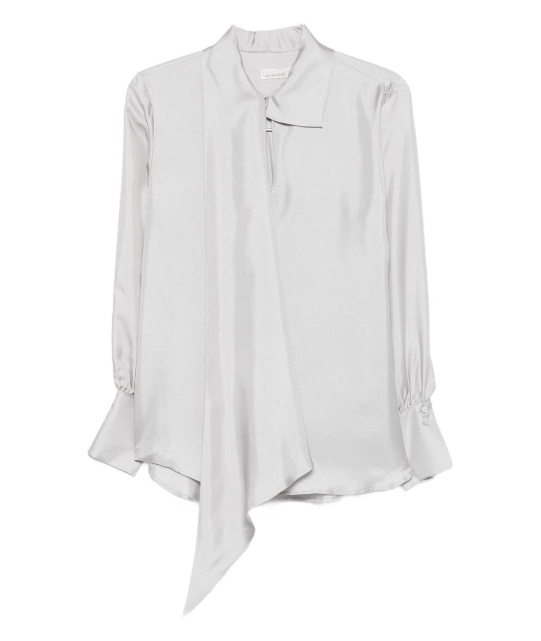 ARCHIVIO 67 Серая шелковая рубашка, фото 1