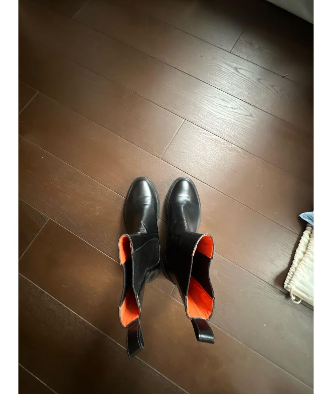 SANTONI Черные кожаные ботинки, фото 2