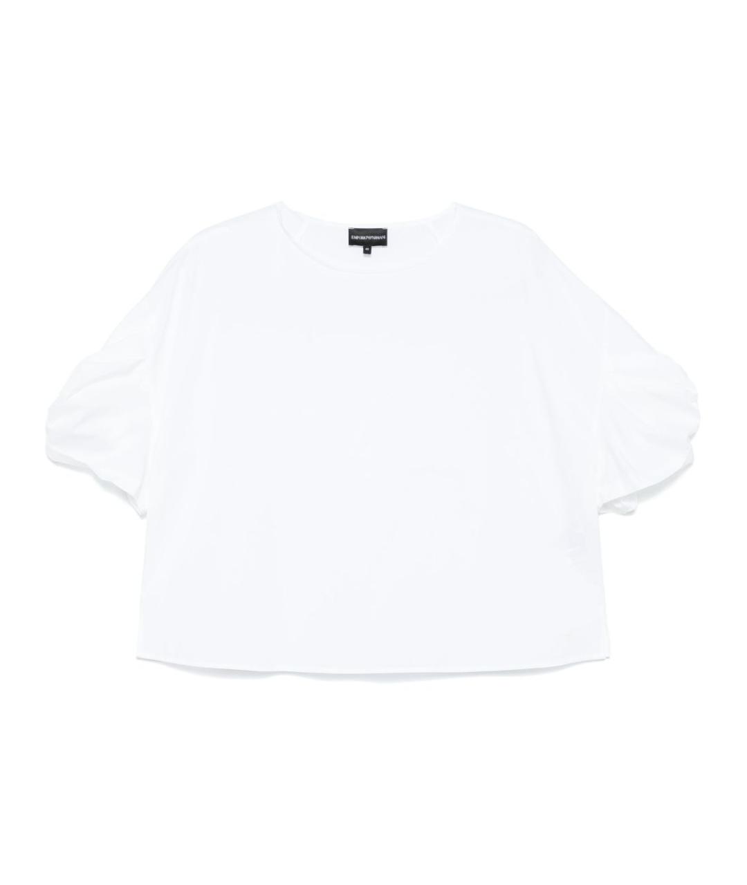 EMPORIO ARMANI Белая хлопковая блузы, фото 1