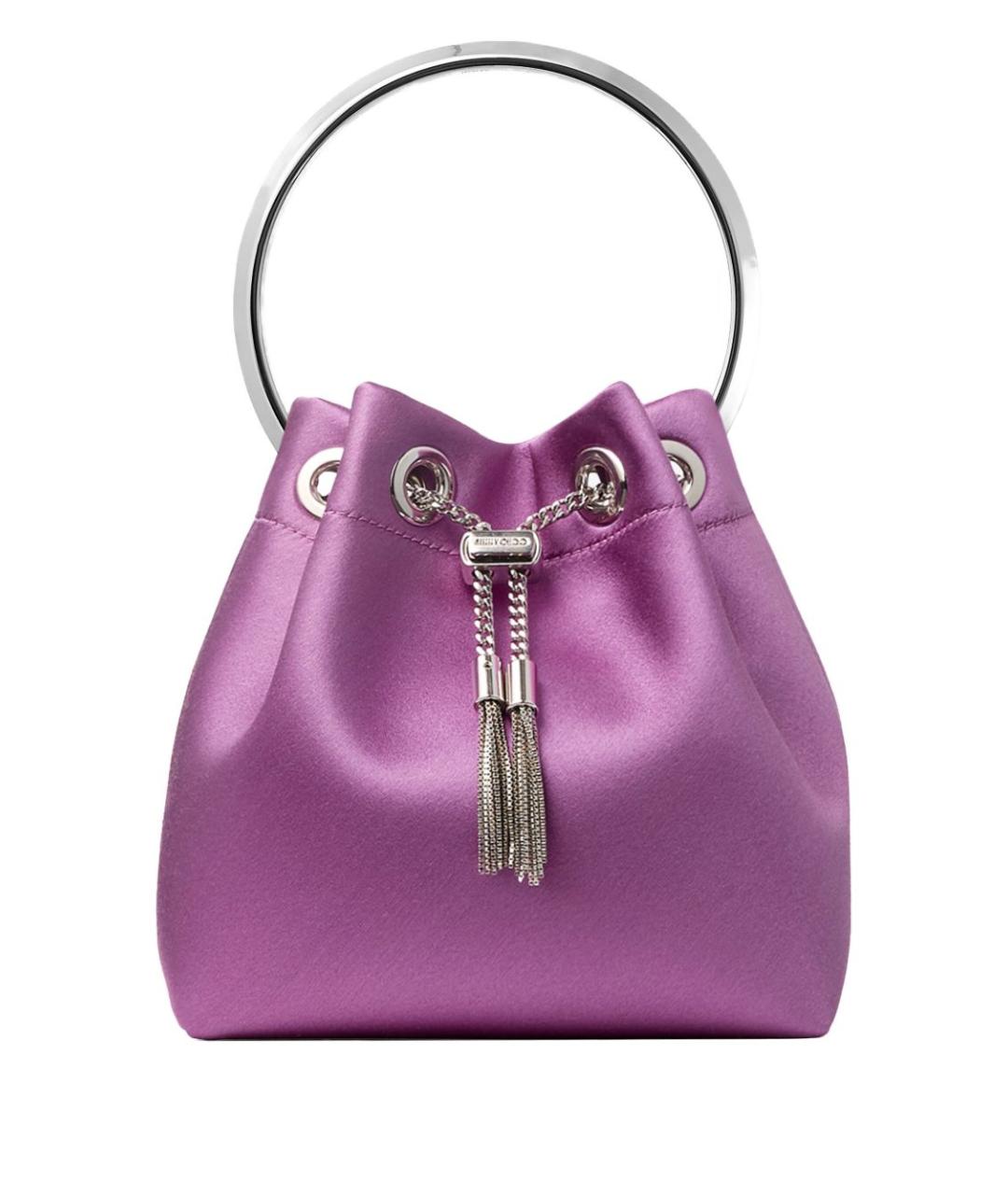 JIMMY CHOO Фиолетовая кожаная сумка с короткими ручками, фото 1