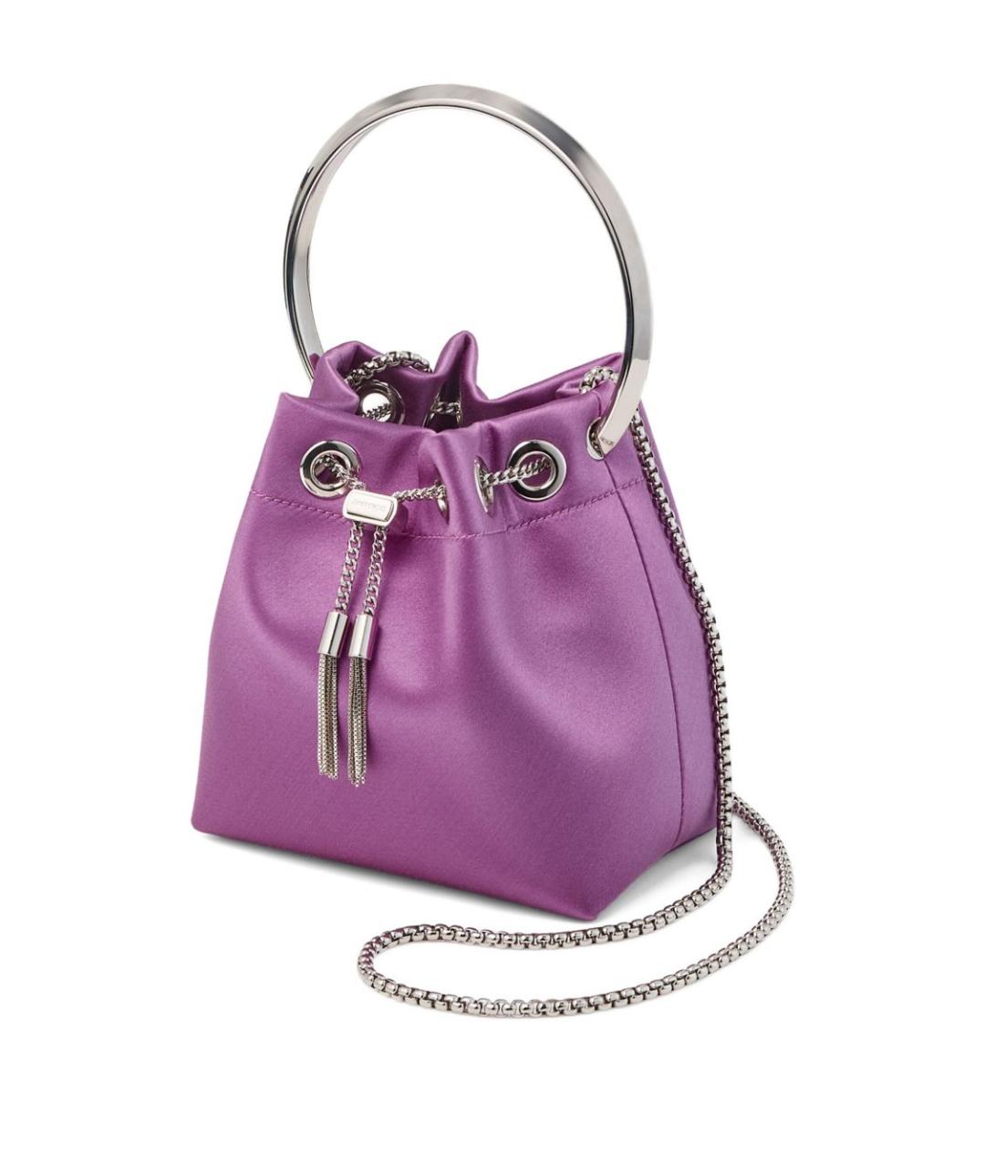 JIMMY CHOO Фиолетовая кожаная сумка с короткими ручками, фото 2