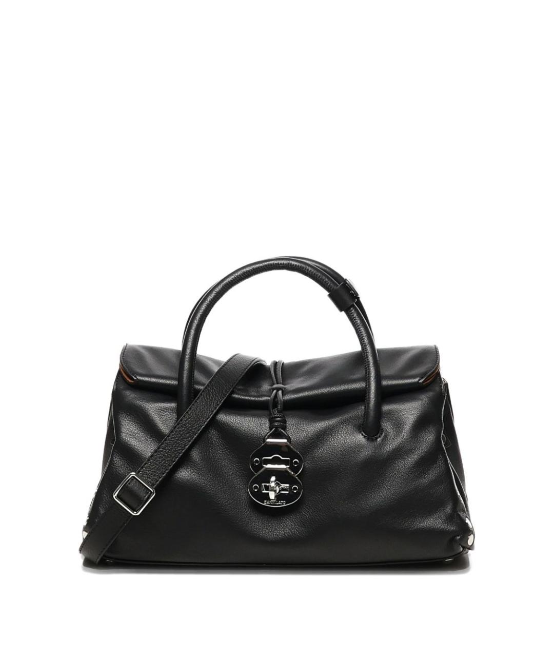 ZANELLATO Черная кожаная сумка тоут, фото 1