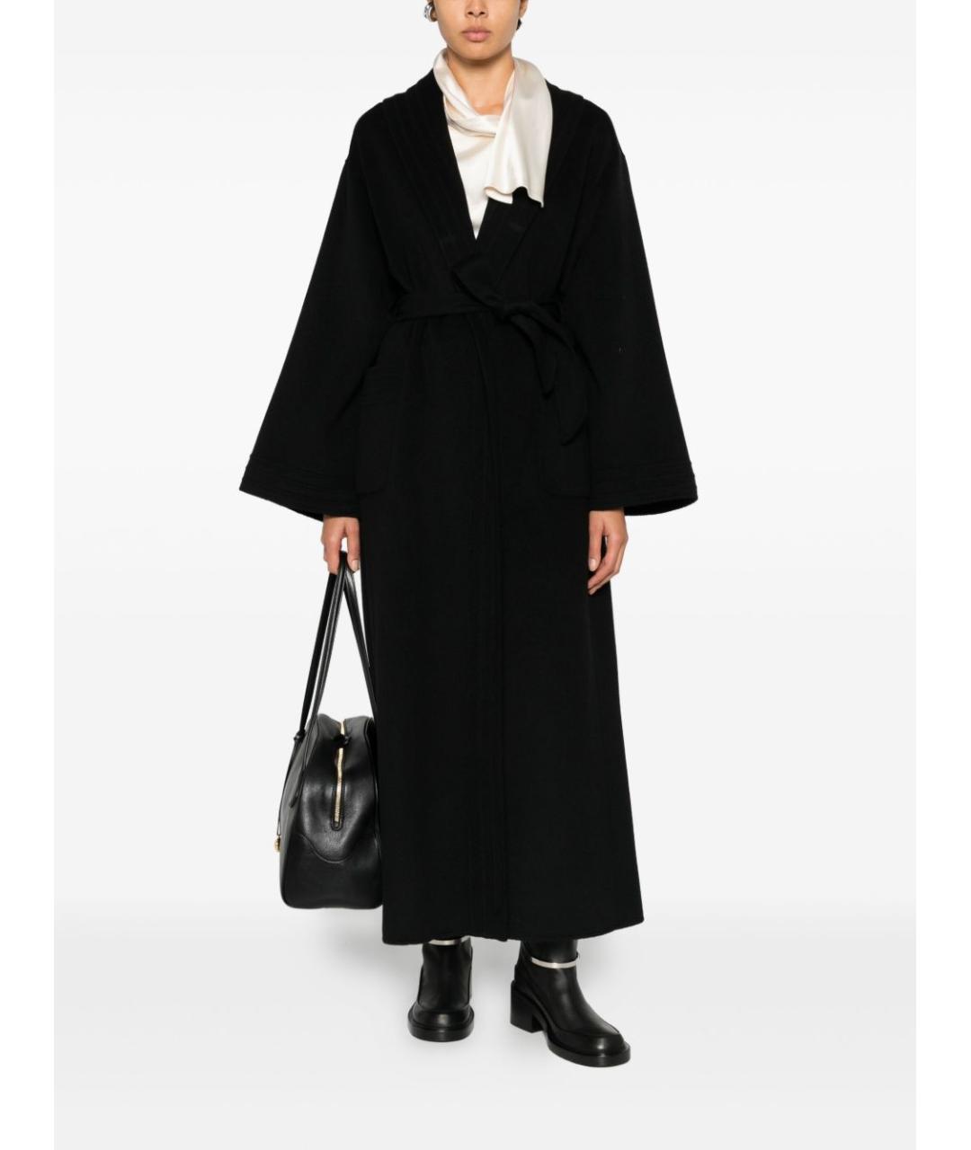EMPORIO ARMANI Черное кашемировое пальто, фото 4