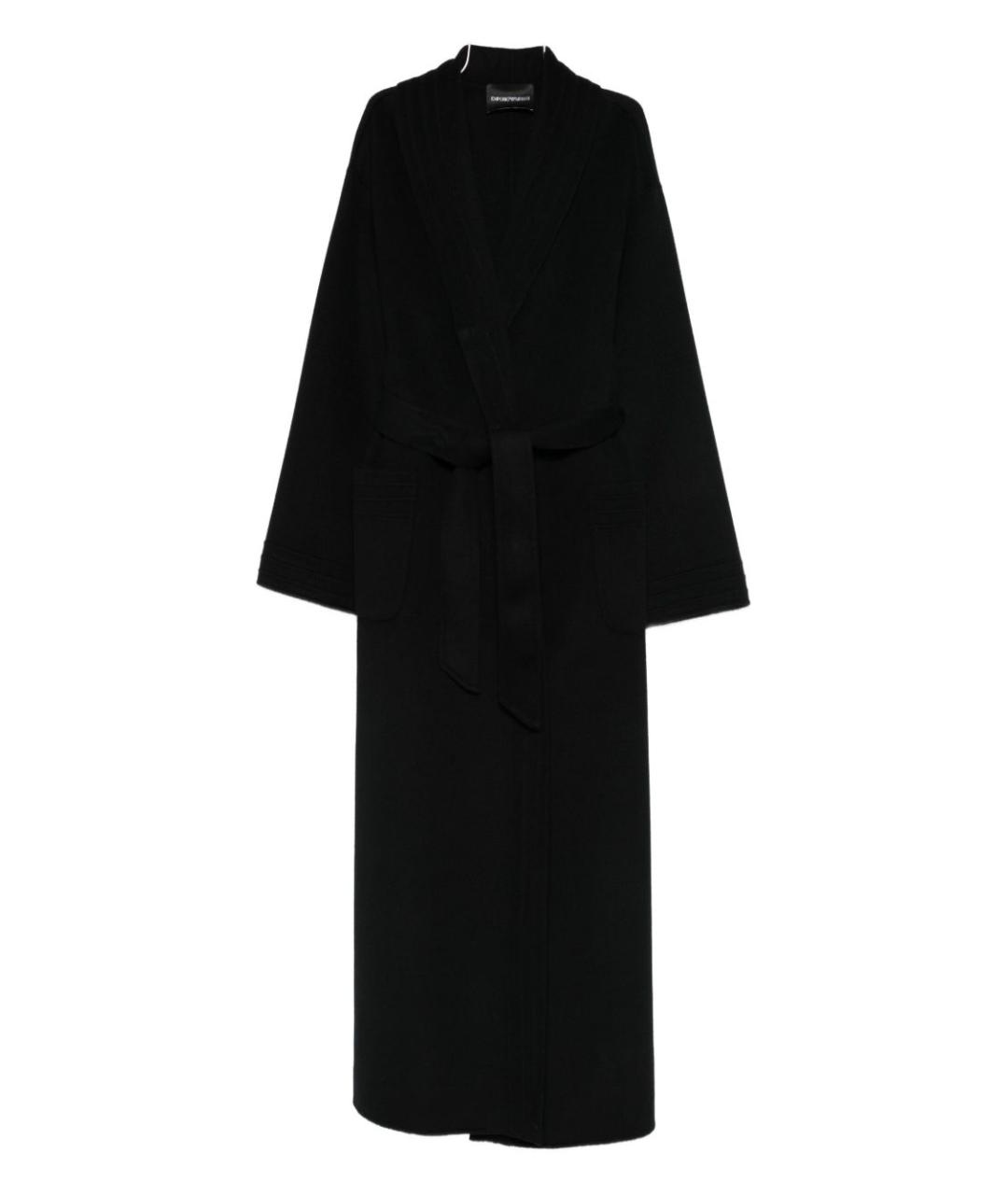 EMPORIO ARMANI Черное кашемировое пальто, фото 1