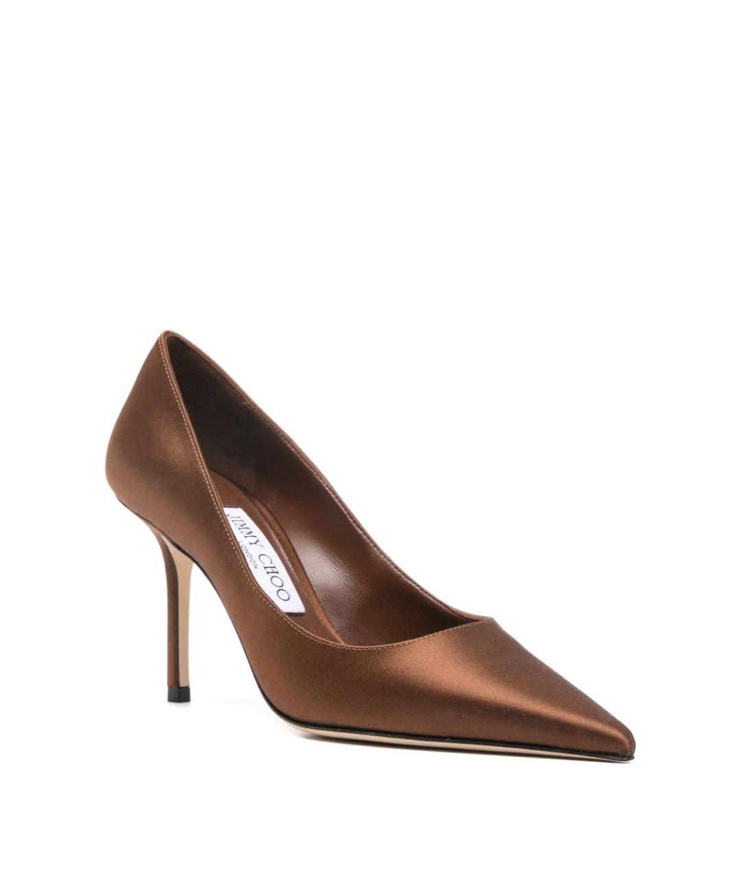 JIMMY CHOO Коричневые текстильные туфли, фото 3