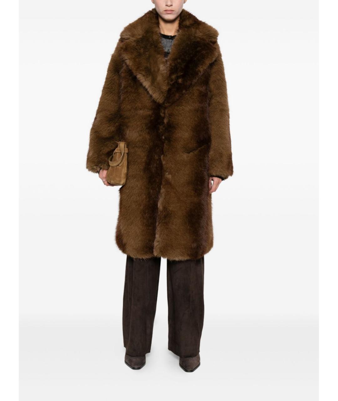 apPARIS Коричневое полиэстеровое пальто, фото 3