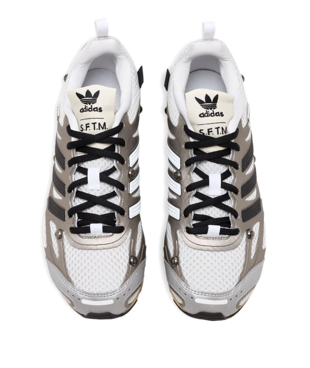 ADIDAS Серебряные текстильные низкие кроссовки / кеды, фото 3