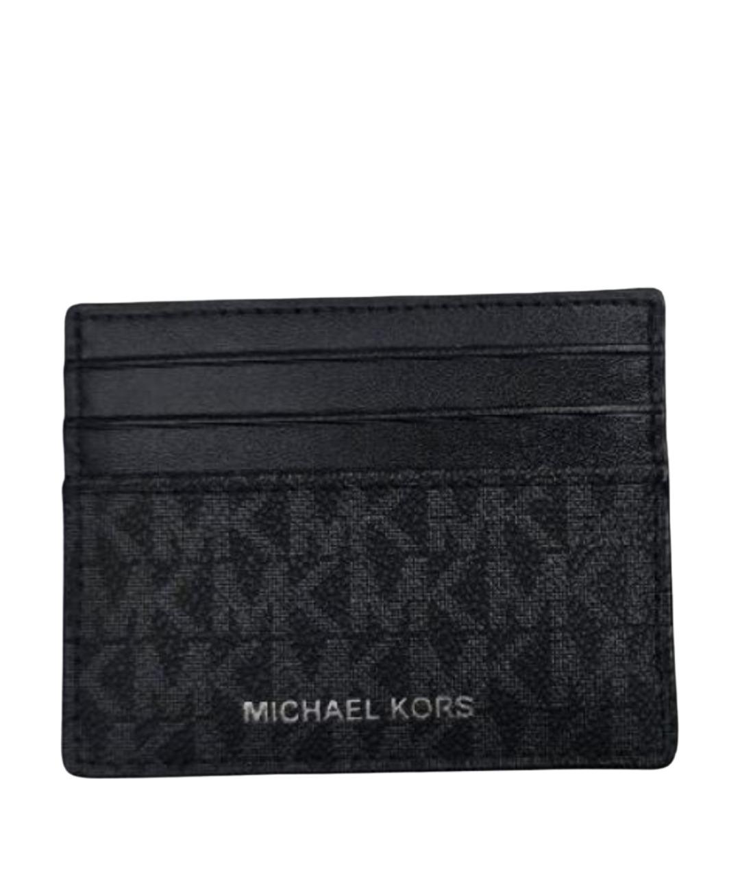 MICHAEL KORS Черный кожаный кардхолдер, фото 1