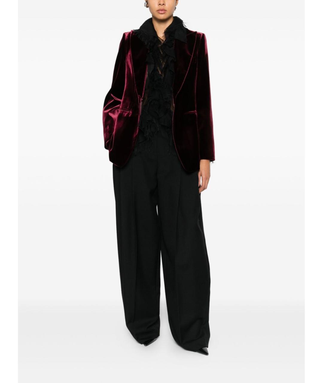 EMPORIO ARMANI Бордовый вискозный жакет/пиджак, фото 3