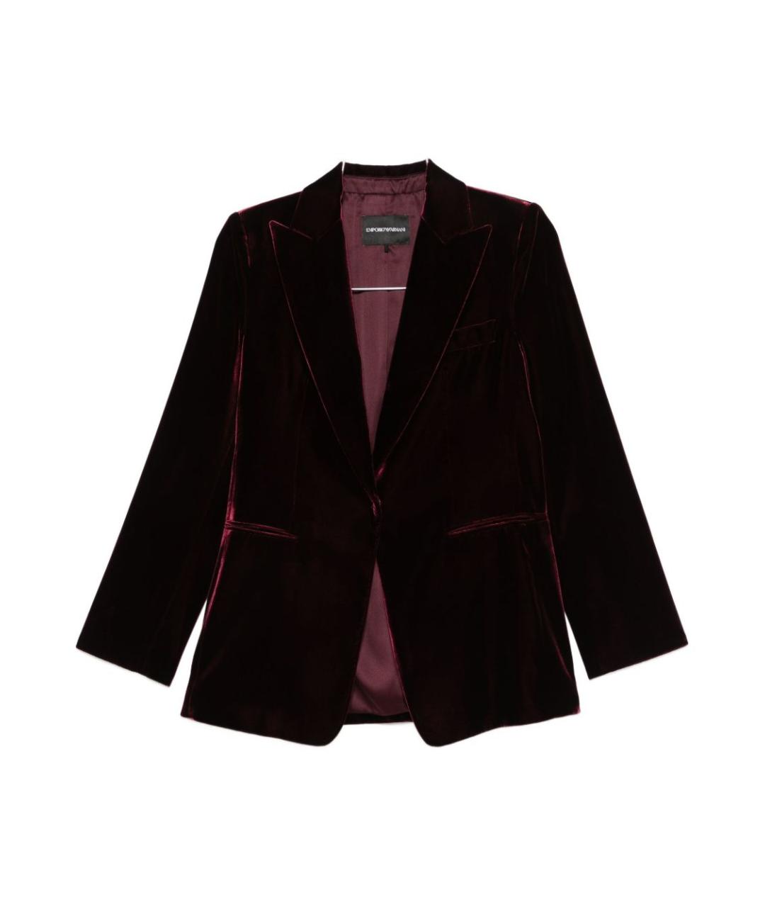 EMPORIO ARMANI Бордовый вискозный жакет/пиджак, фото 1
