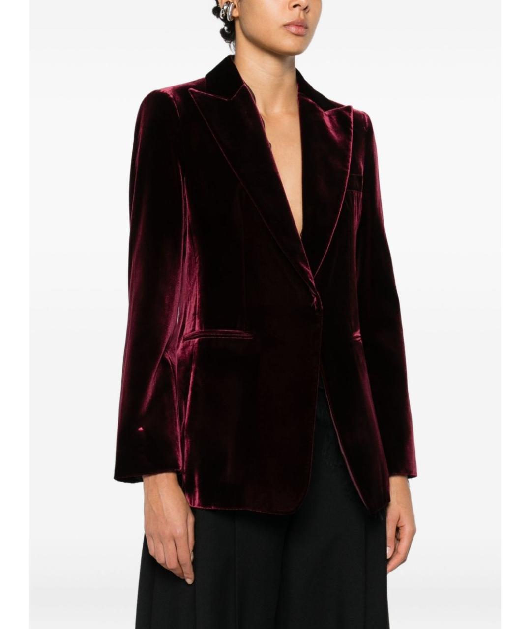 EMPORIO ARMANI Бордовый вискозный жакет/пиджак, фото 2