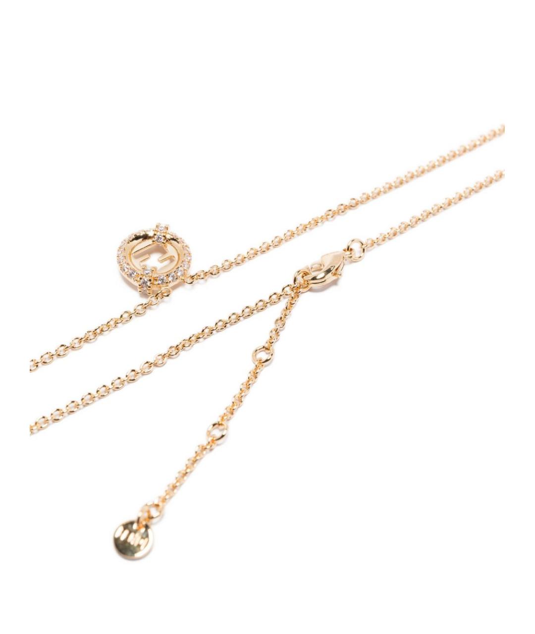 FENDI Золотая латунная подвеска, фото 2