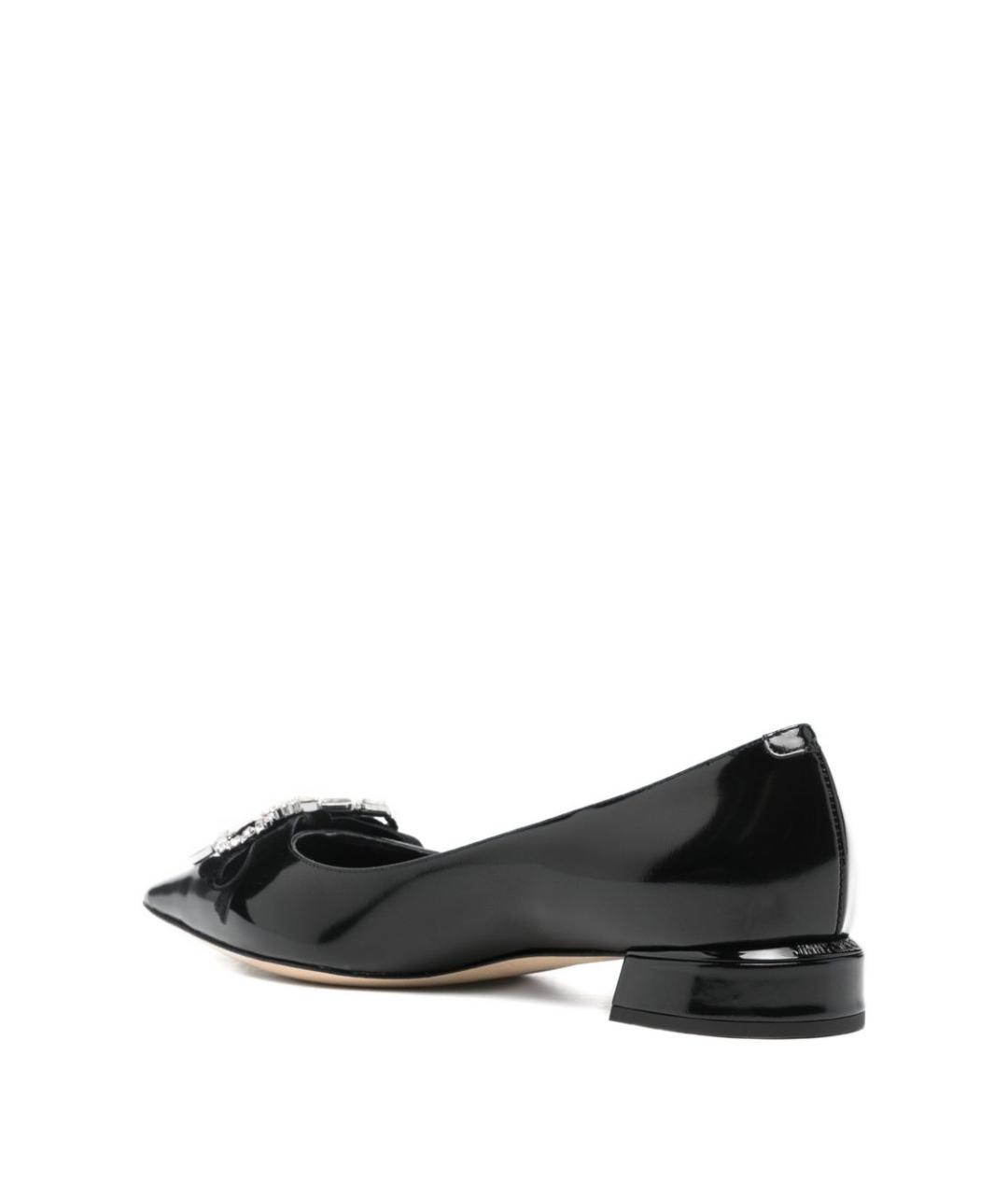 JIMMY CHOO Черные балетки из лакированной кожи, фото 4
