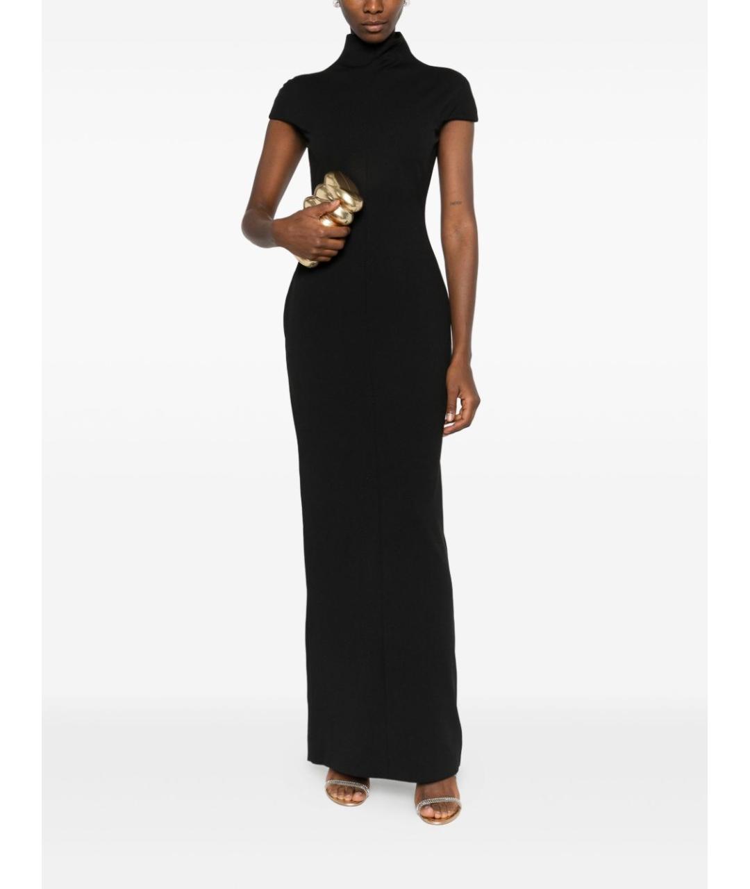 SOLACE LONDON Черное полиэстеровое вечернее платье, фото 3