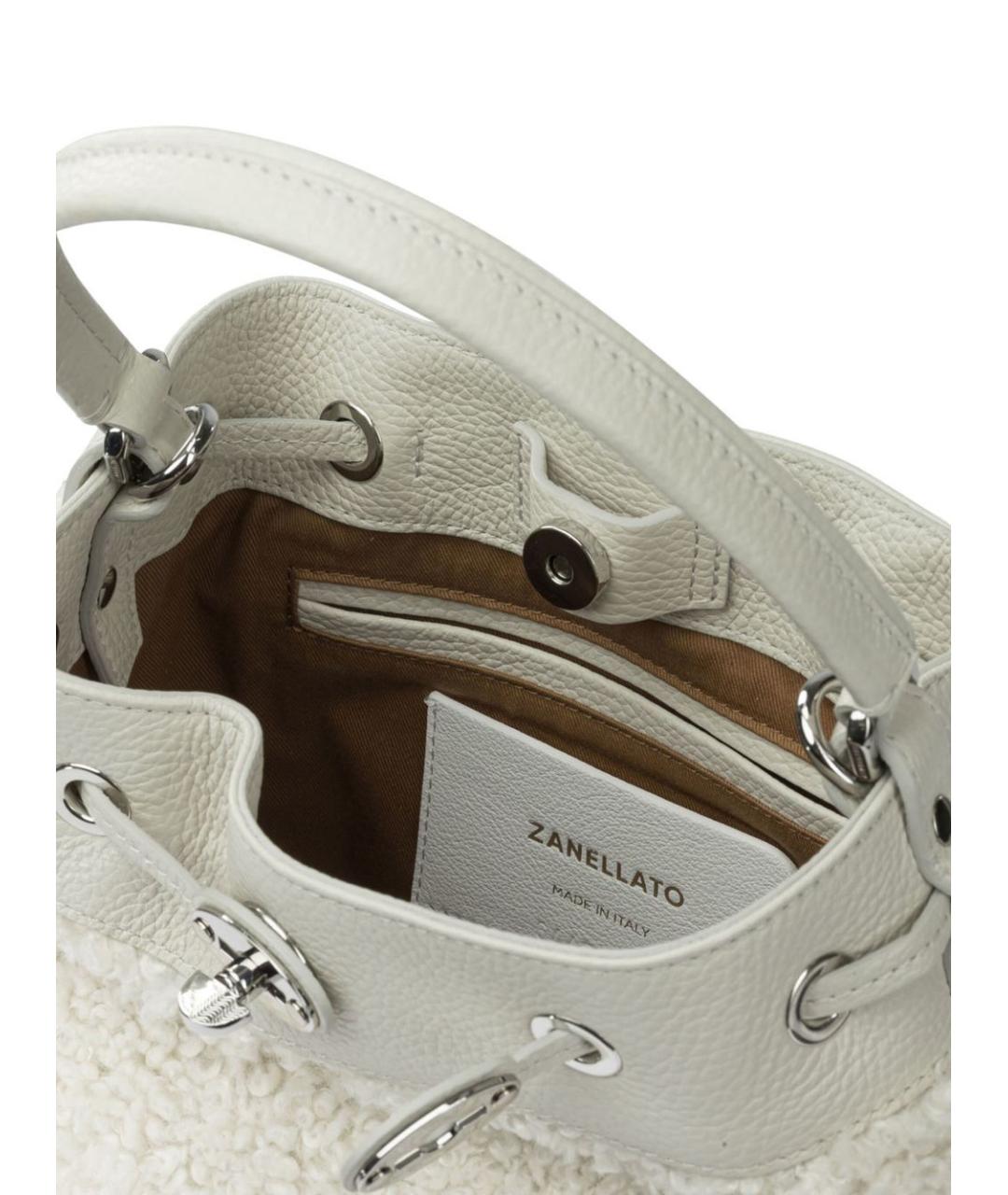 ZANELLATO Белая кожаная сумка через плечо, фото 5