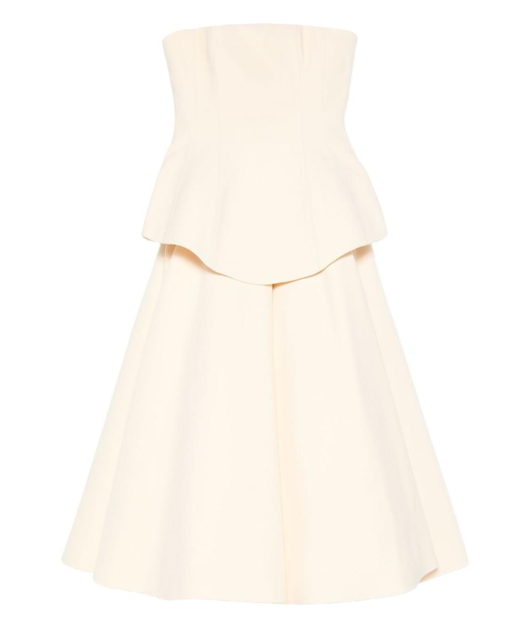 SOLACE LONDON Белое хлопковое вечернее платье, фото 1