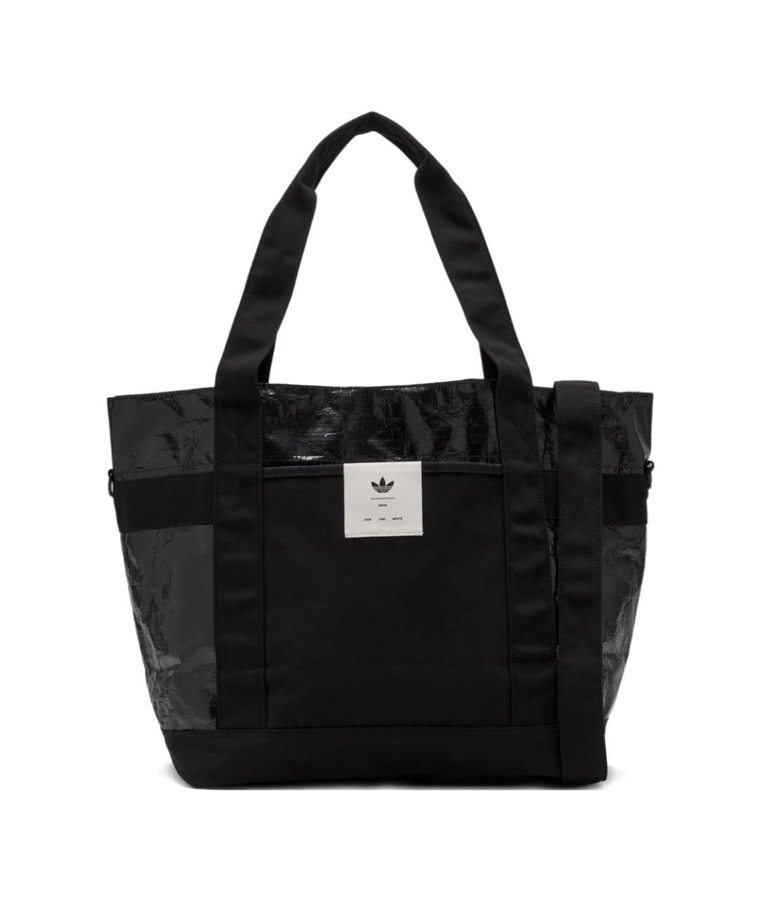 ADIDAS Черная тканевая сумка тоут, фото 1