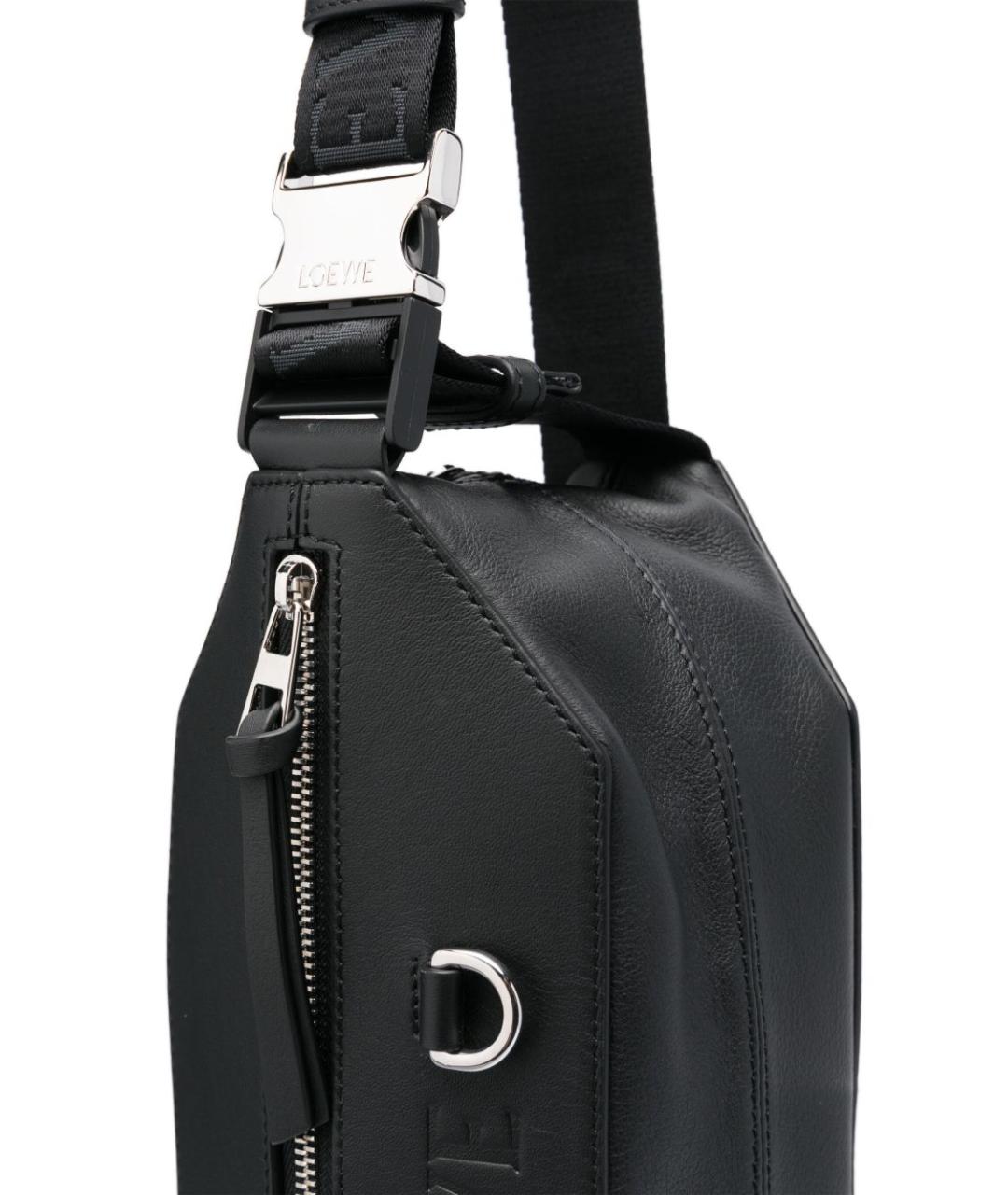 LOEWE Черная кожаная сумка на плечо, фото 3