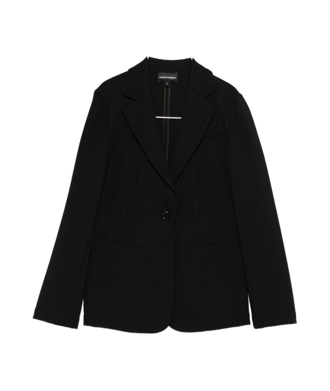 EMPORIO ARMANI Черный вискозный жакет/пиджак, фото 1