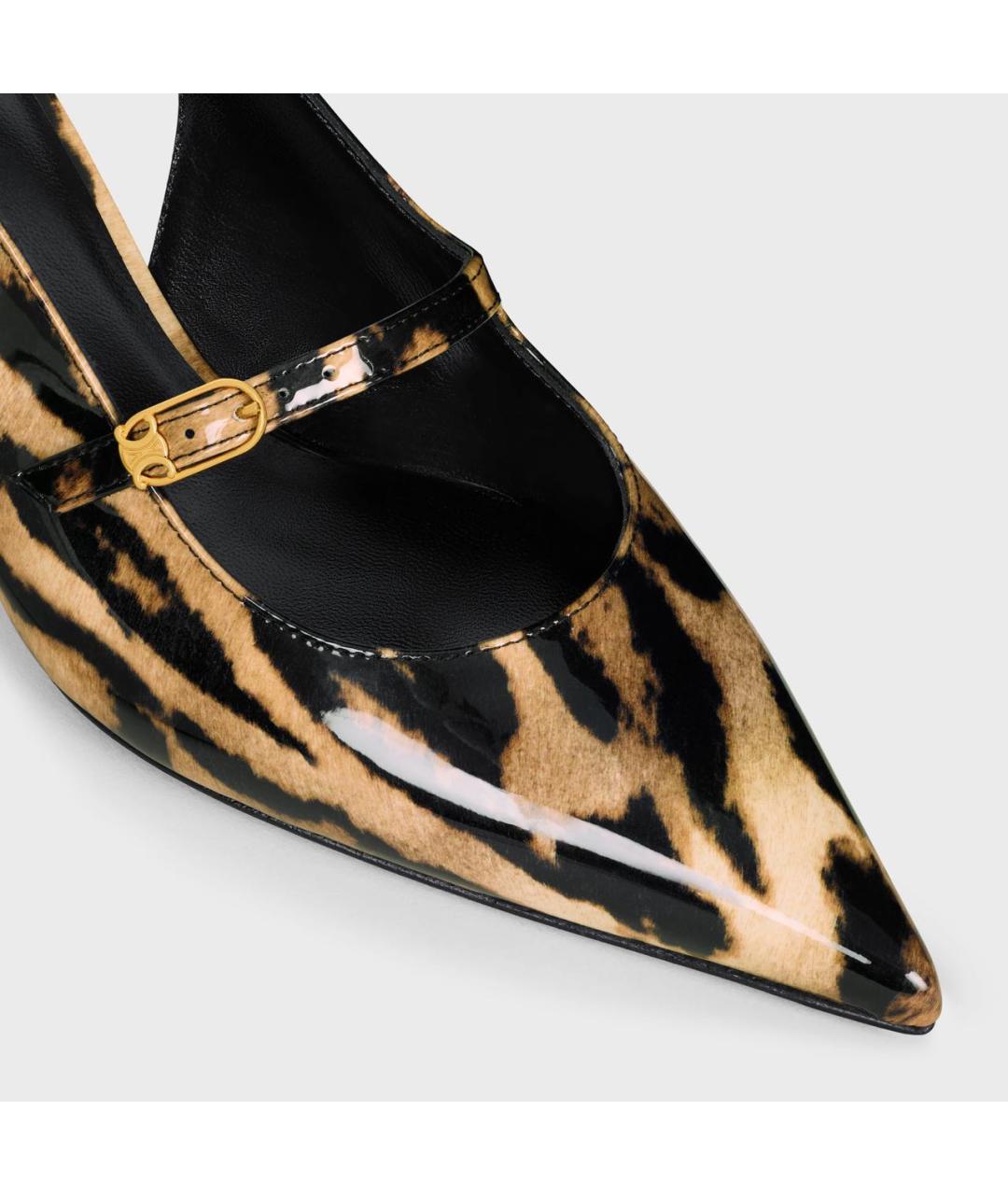 CELINE Коричневые туфли из лакированной кожи, фото 4