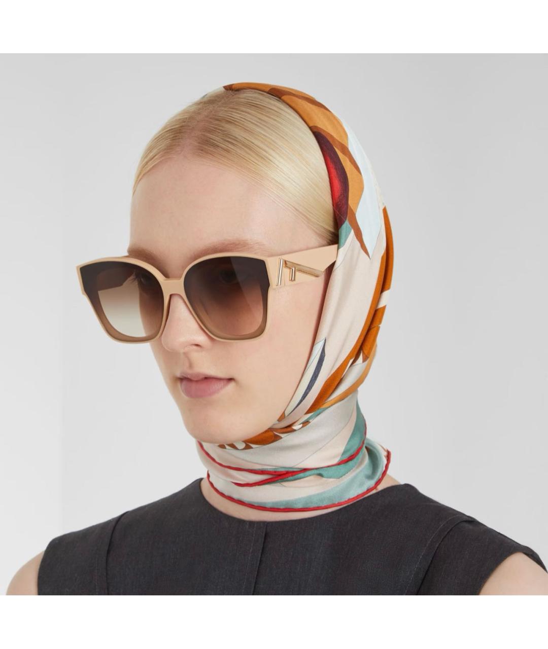 FENDI Мульти шелковый платок, фото 6