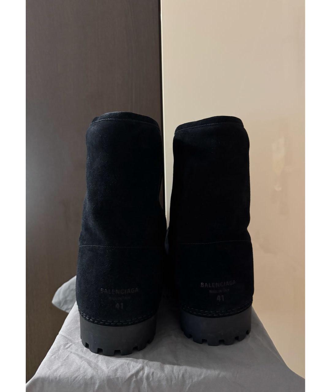 BALENCIAGA Черные высокие ботинки, фото 3