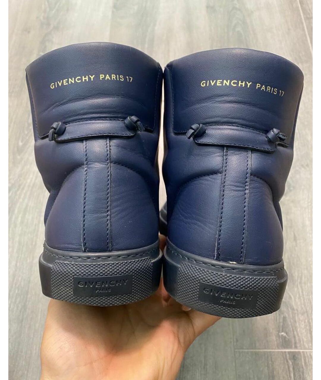 GIVENCHY Темно-синие кожаные высокие ботинки, фото 6