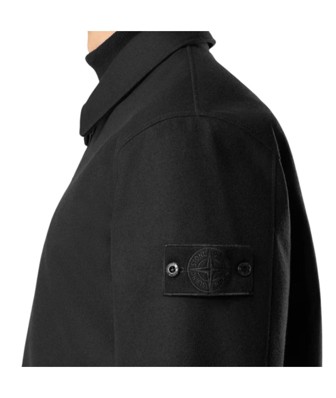 STONE ISLAND Черная шерстяная куртка, фото 6