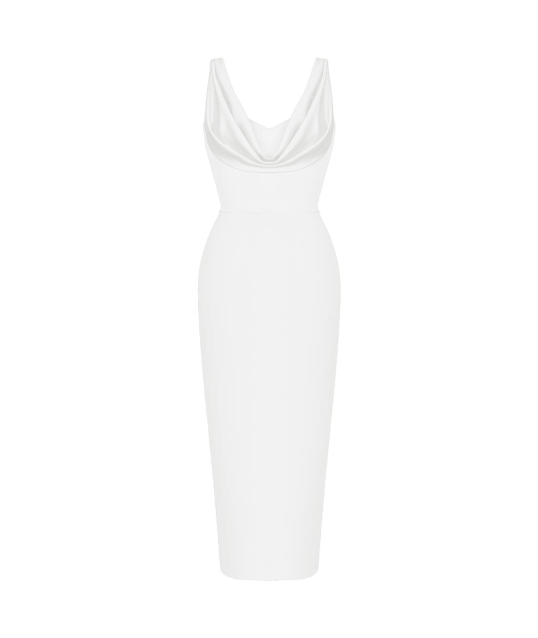 RASARIO Белое полиэстеровое вечернее платье, фото 1