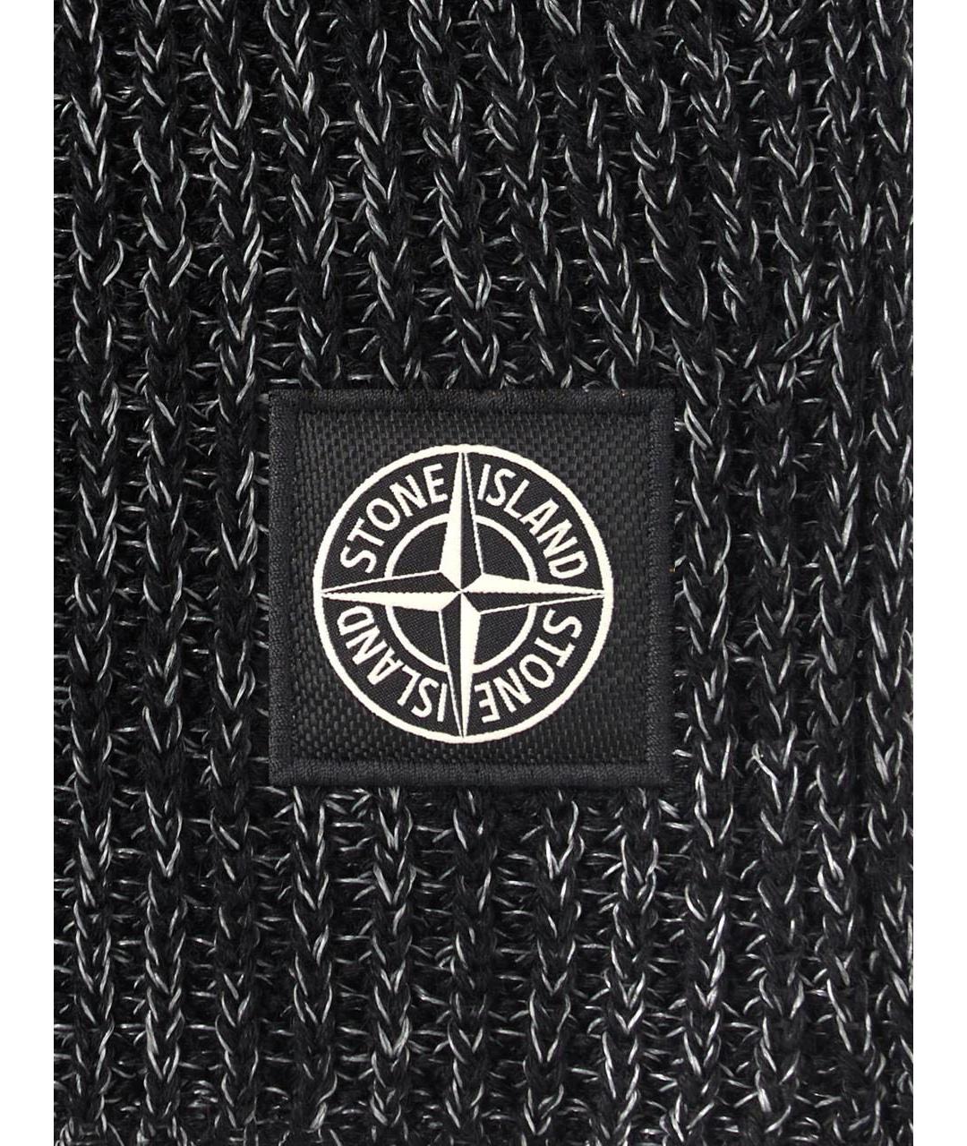 STONE ISLAND Серый шерстяной шарф, фото 4