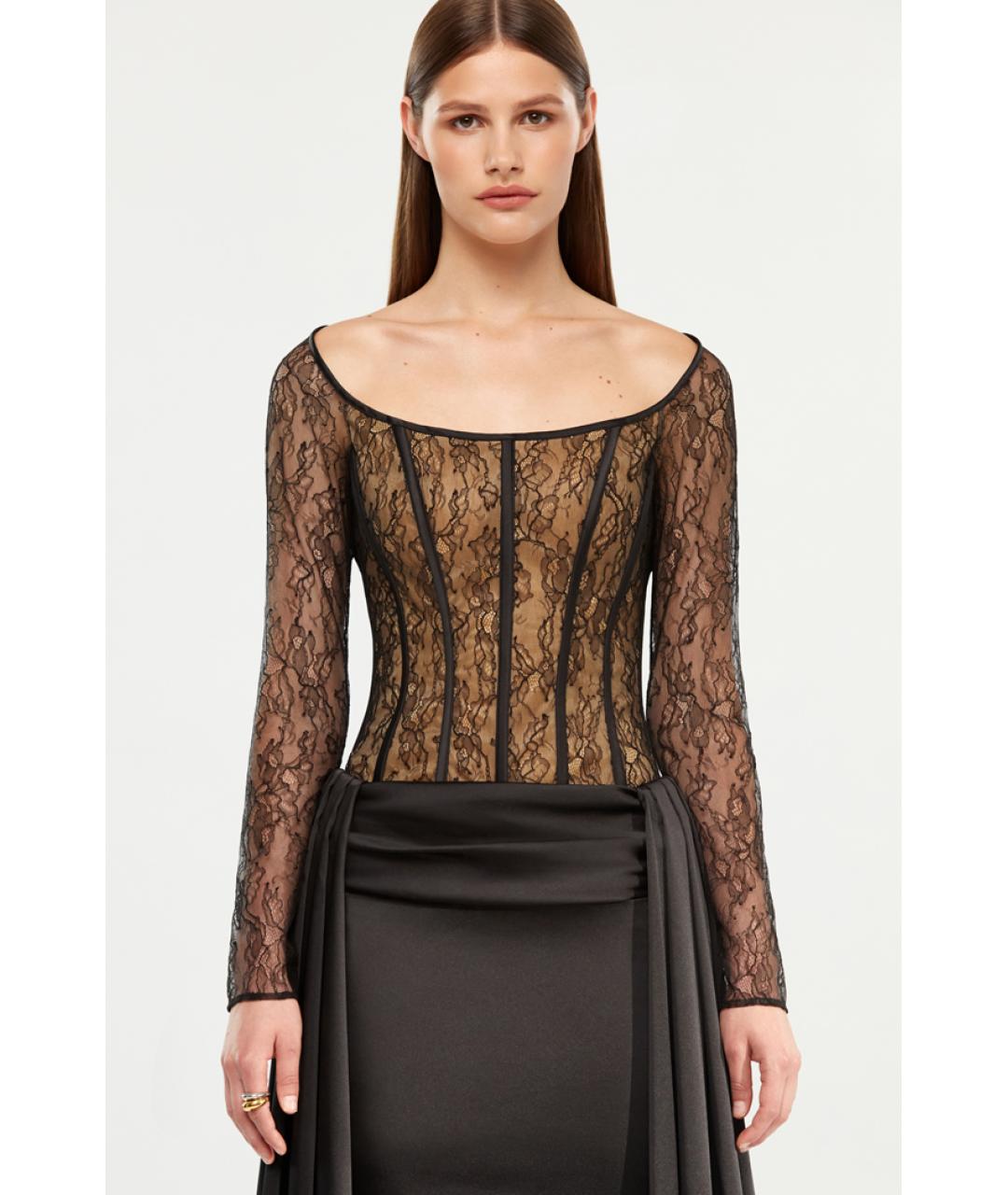 RASARIO Черное атласное платье, фото 6